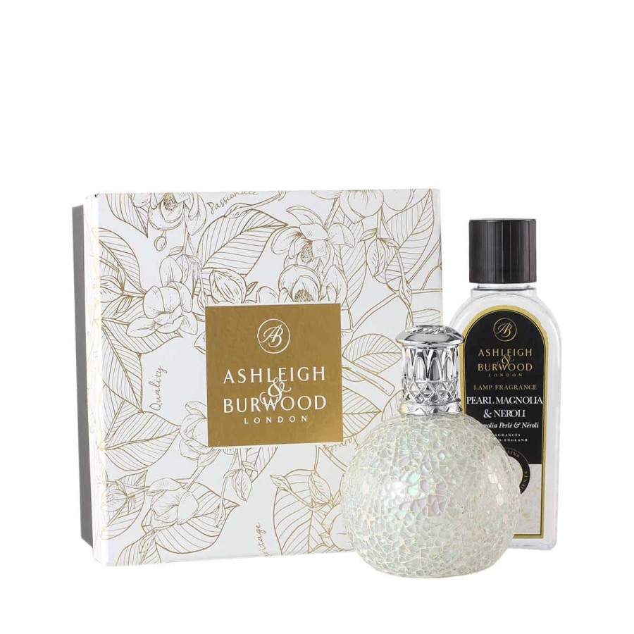 Products Ashleigh & Burwood | The Pearl & Pearl Magnolia & Neroli Fragrance Lamp Gift Set